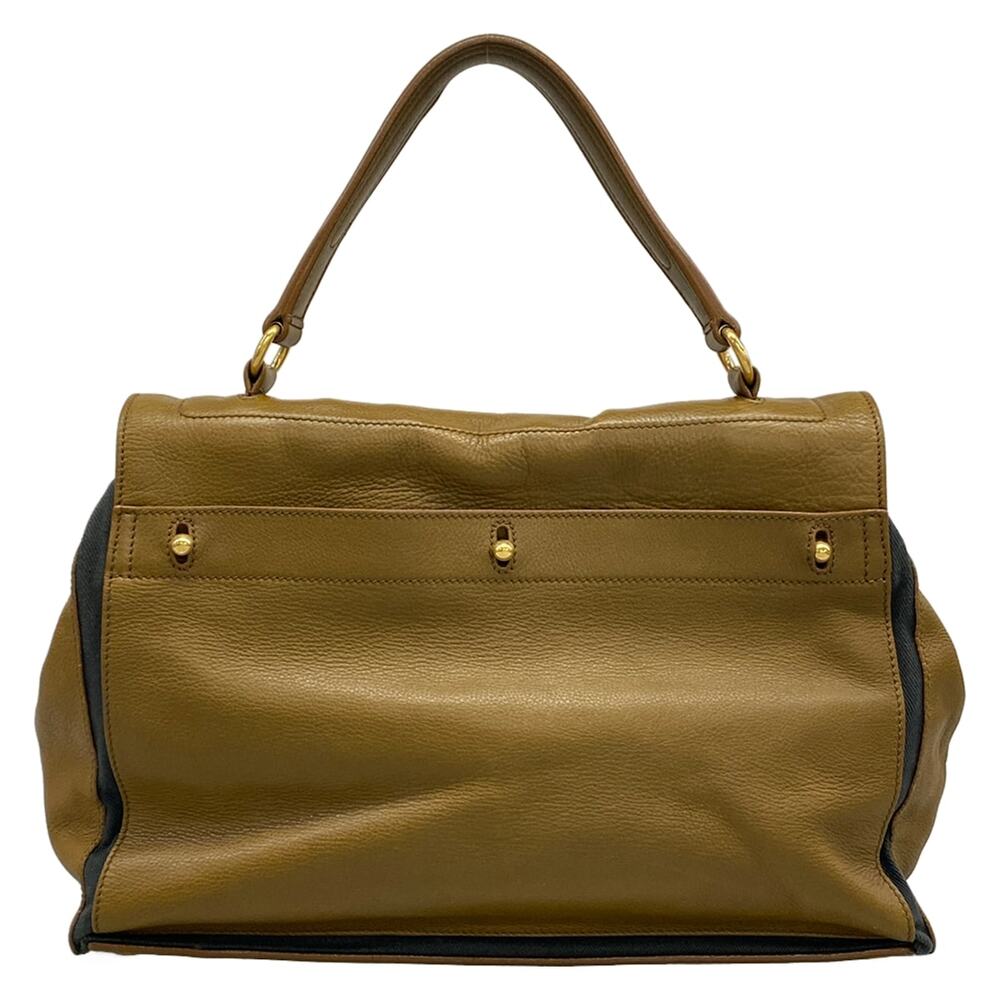 Saint Laurent YvesSaintLaurent Muse Two Handbag 229563 Brown Black Leather - Picture 3 of 15